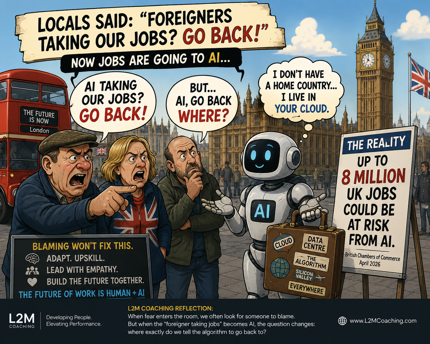 First They Blamed Foreigners for Taking Jobs. Now AI Is Coming for Work. Who Do We Blame Next?